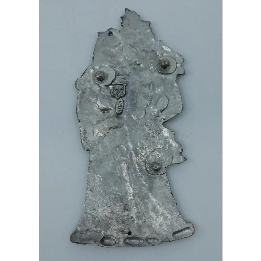 Metzke 1990s Santa Claus St Nicholas Pewter Factory Sample Unfinished Production